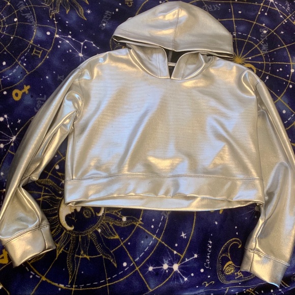 forever 21 iridescent jacket glitter shiny - Picture 1 of 4